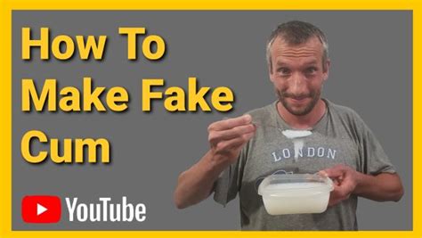 How to Make Fake Semen: A Step